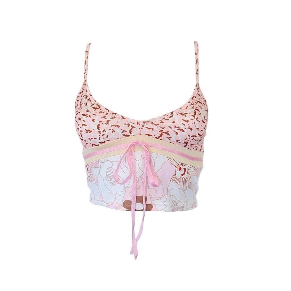 coquette bustier floral crop top